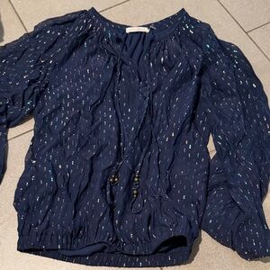 Ramy Brook Iridescent Navy Blouse
